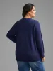 Striped Jacquard Patched Pocket Pullover sold by Bloomchic