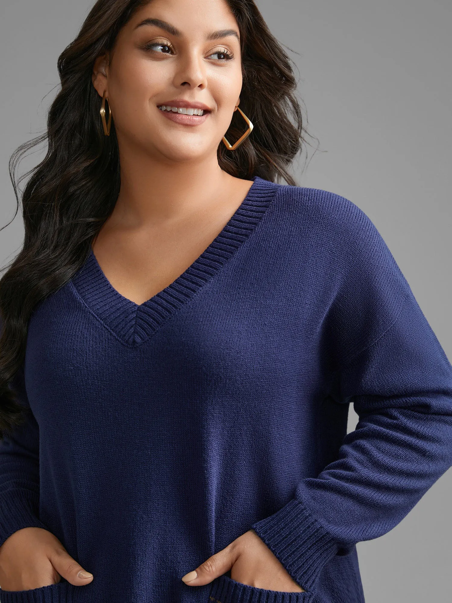 Striped Jacquard Patched Pocket Pullover sold by Bloomchic product image thumbnail 5