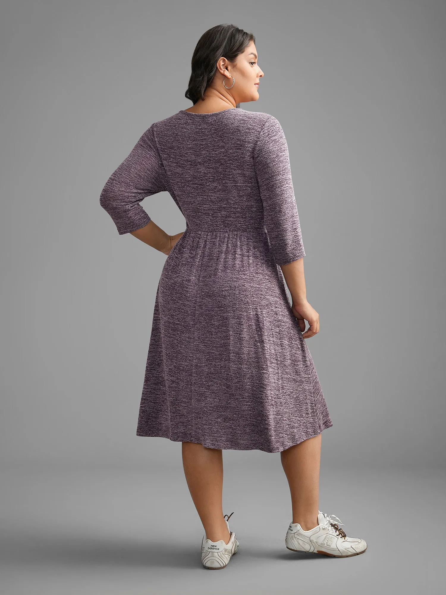 Solid Heather Button Up Knit Dress sold by Bloomchic product image thumbnail 5