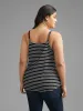 Striped Curved Hem Cami Top sold by Bloomchic