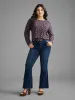 Ditsy Floral Crew Neck Curved Hem T-shirt sold by Bloomchic