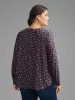 Ditsy Floral Crew Neck Curved Hem T-shirt sold by Bloomchic