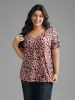 V Neck Animal Print T-shirt sold by Bloomchic