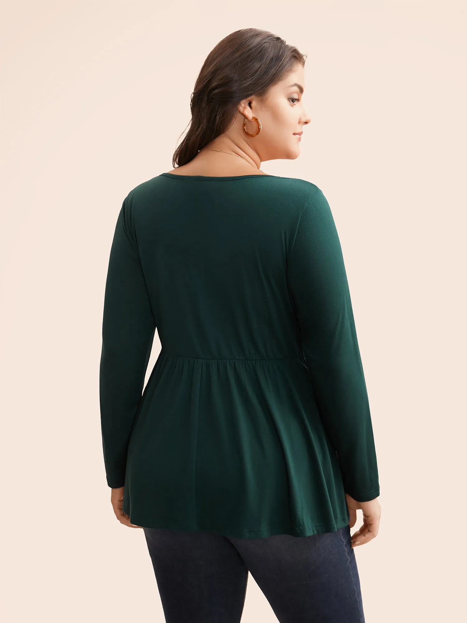 Square Neck Ruched Jersey Top sold by Bloomchic product image thumbnail 2