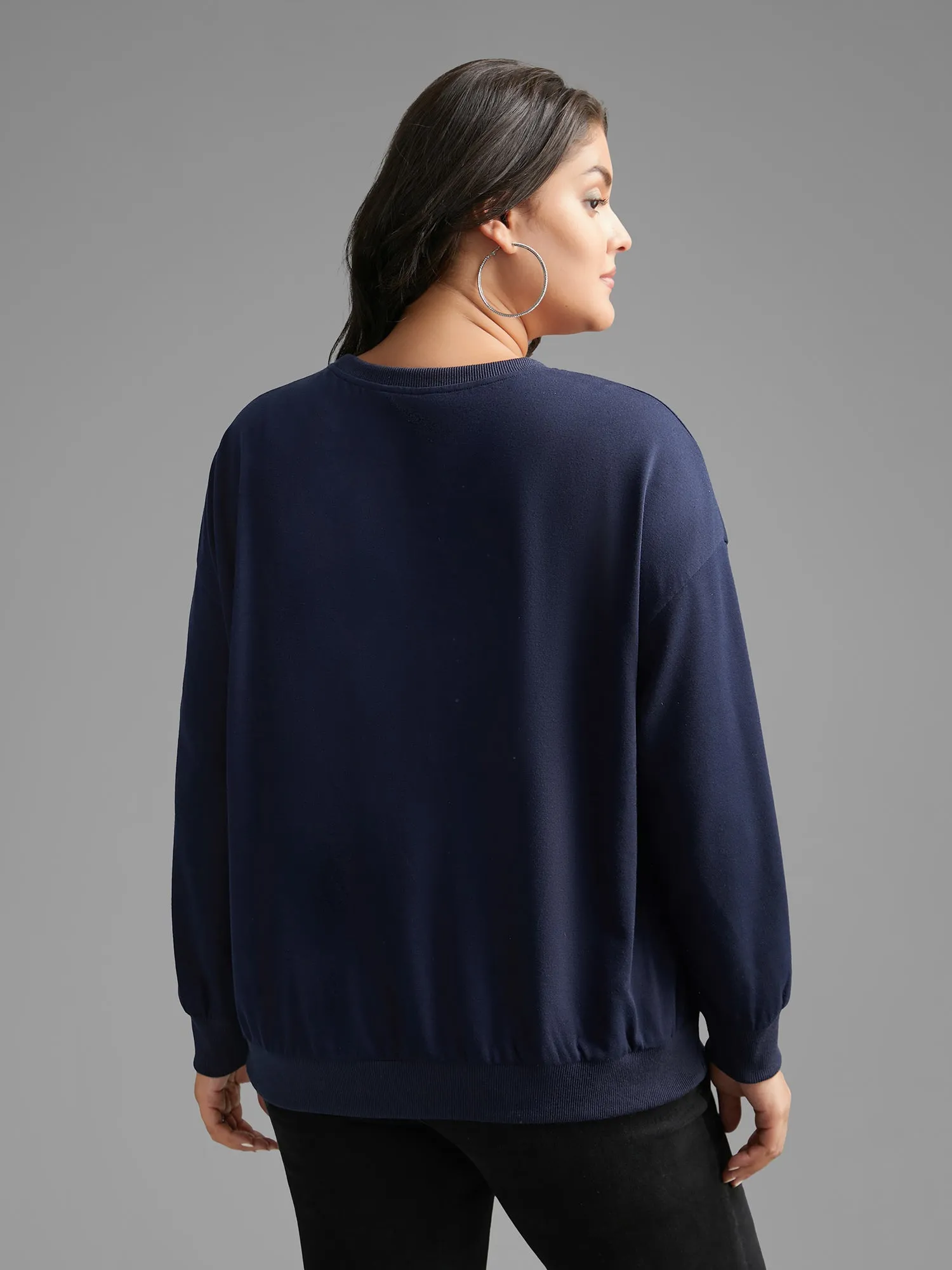 Be Kind Towel Embroidered Sweatshirt sold by Bloomchic product image thumbnail 5