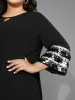 Sequin Patchwork Keyhole Bell Sleeve Blouse sold by Bloomchic