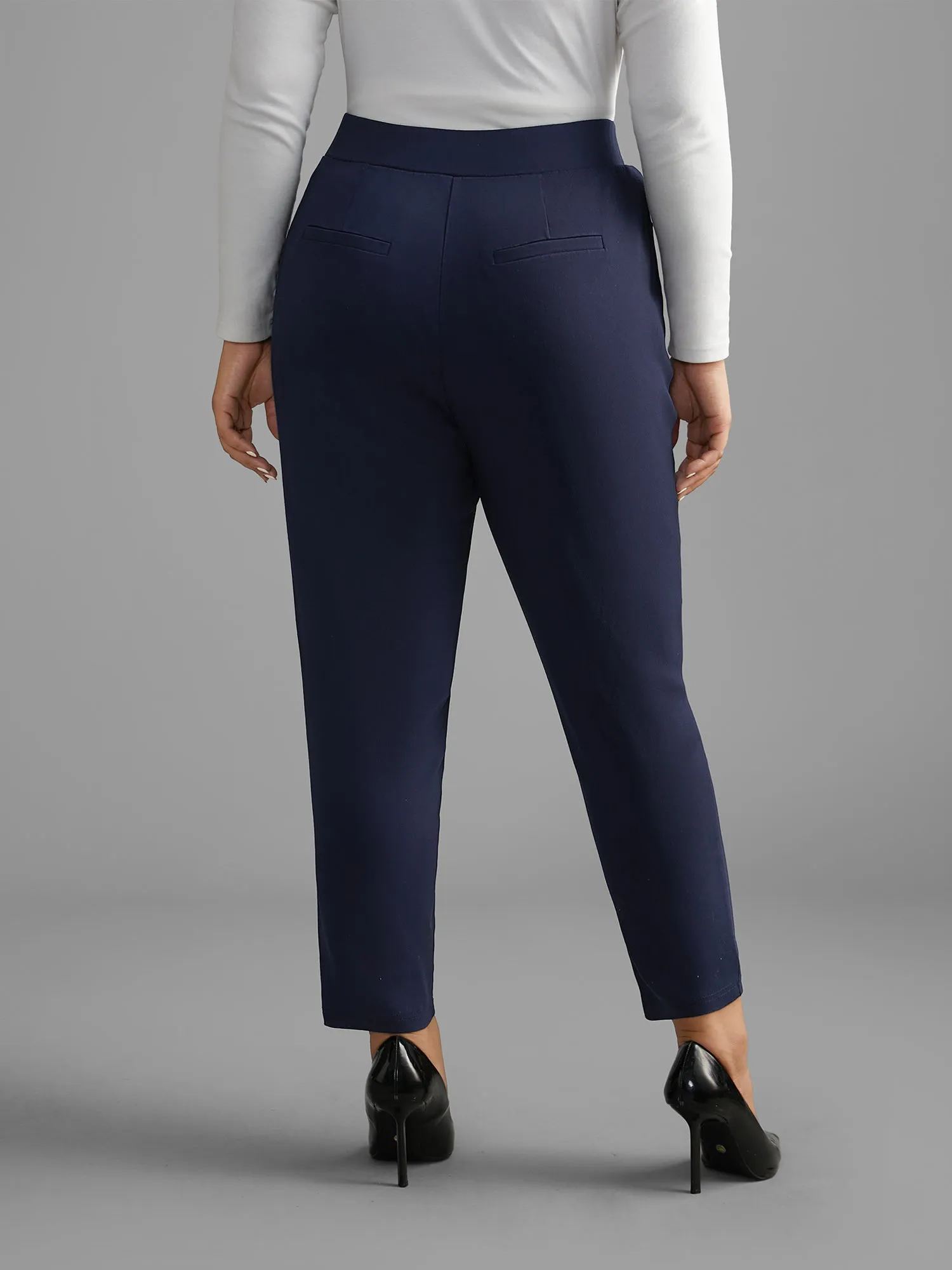 Mid Rise Elastic Waist Skinny Pants sold by Bloomchic product image thumbnail 3