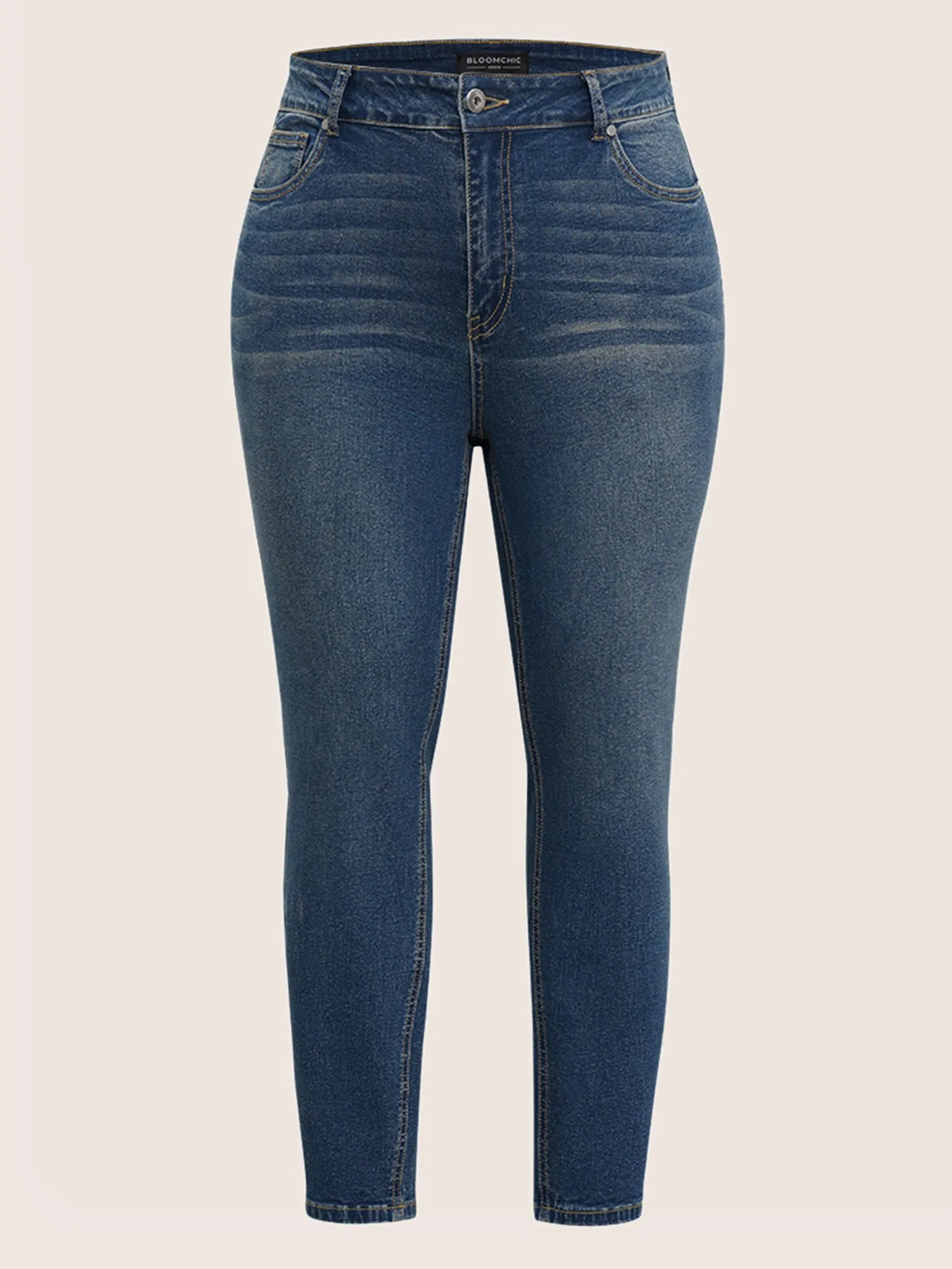 Very Stretchy High Rise Zipper Fly Skinny Jeans sold by Bloomchic product image thumbnail 5