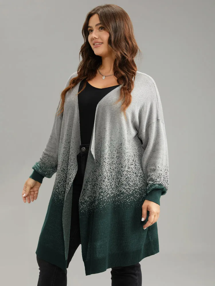 Ombre Asymmetrical Open Front Cardigan sold by Bloomchic product image thumbnail 3