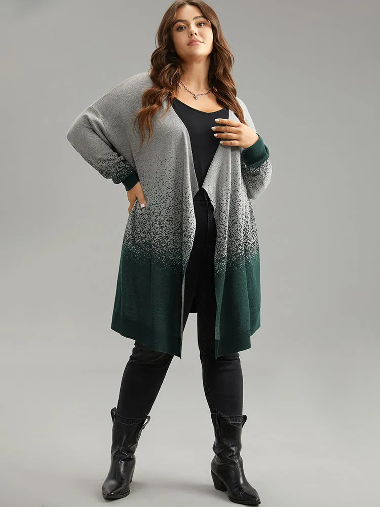 Ombre Asymmetrical Open Front Cardigan sold by Bloomchic product image thumbnail 4