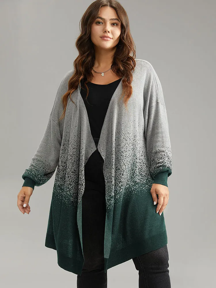 Ombre Asymmetrical Open Front Cardigan sold by Bloomchic