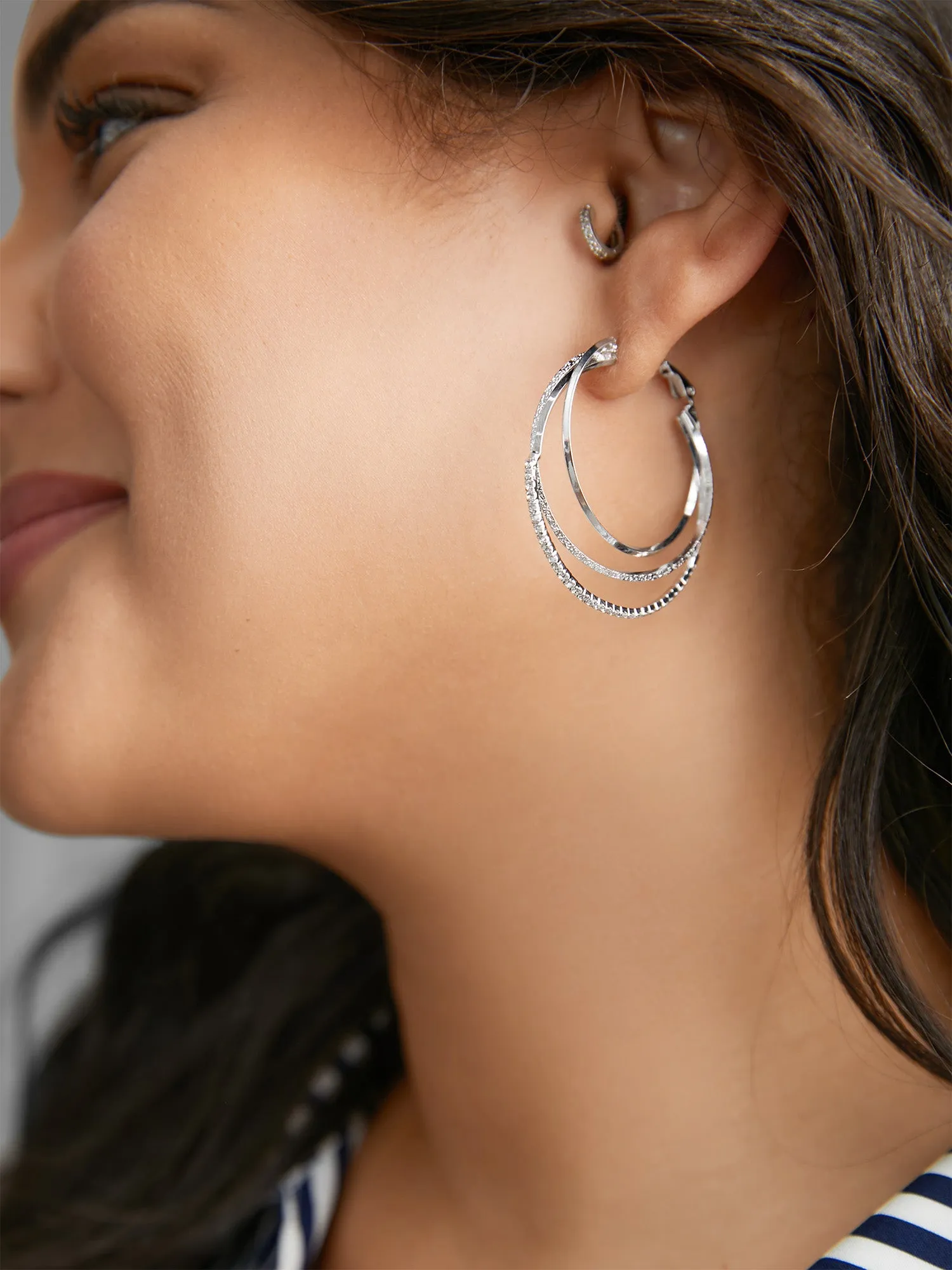 Minimalist Layered Hoop Earrings sold by Bloomchic
