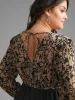 Silhouette Floral Print Patchwork Backless Jumpsuit sold by Bloomchic