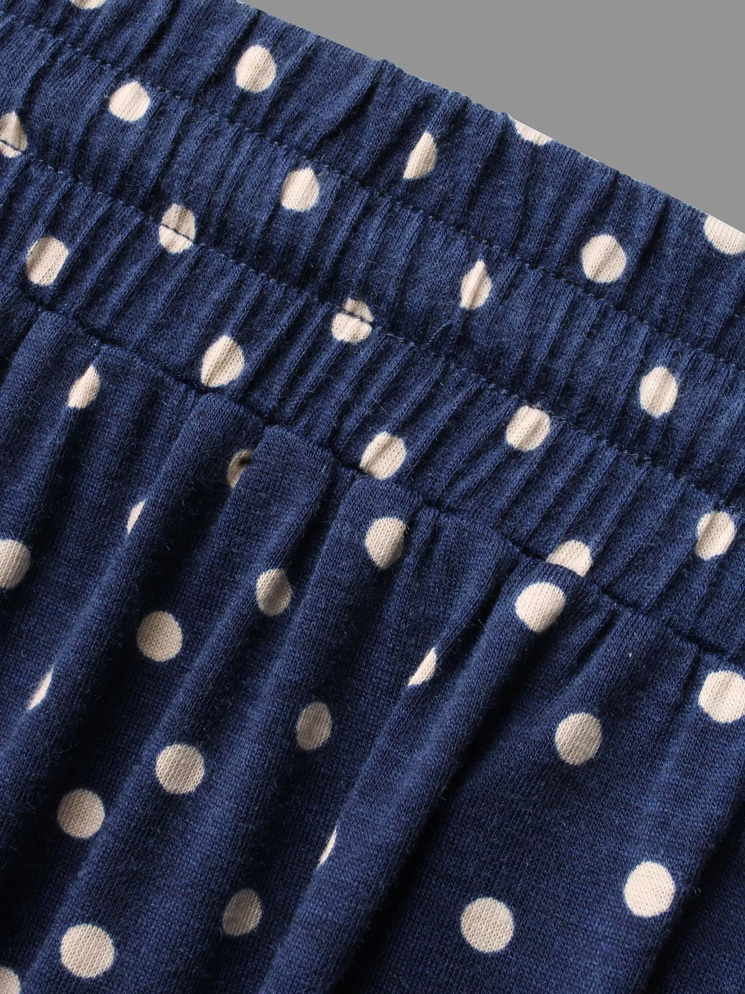 Polka Dot Drawstring Elastic Waist Lounge Bottoms sold by Bloomchic product image thumbnail 5