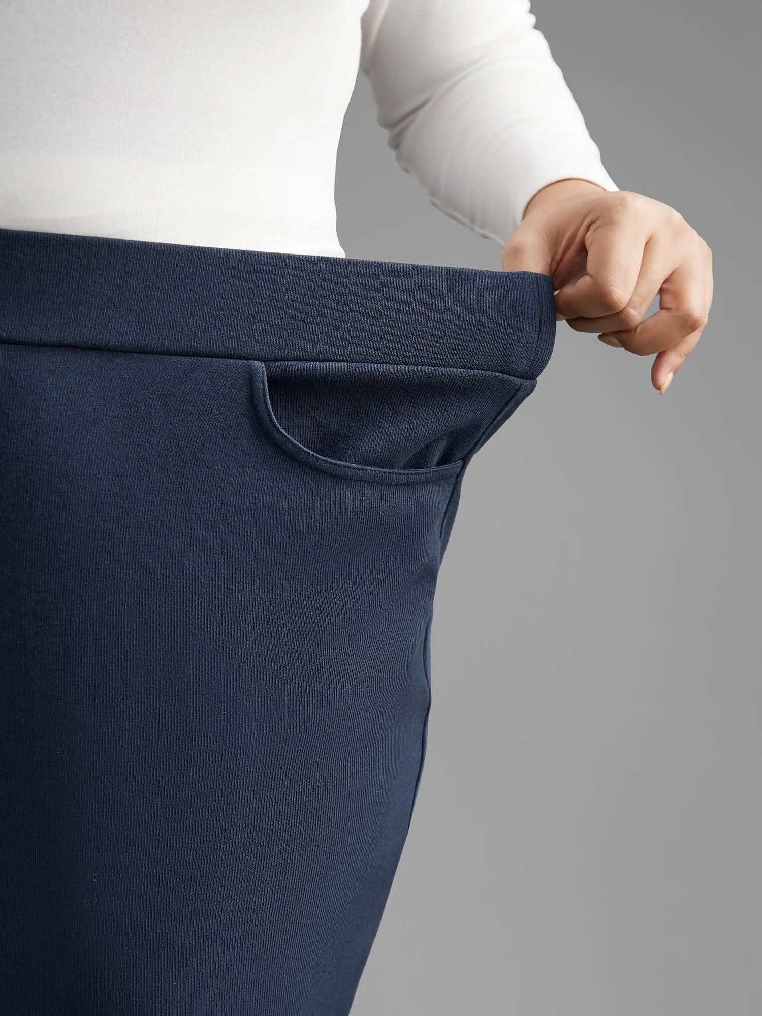 Plain Textured Stretchy Bootcut Pants sold by Bloomchic product image thumbnail 5