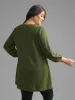 Woven Ribbon Tie Knot Gathered Blouse sold by Bloomchic