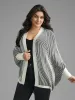 Striped Textured Kimono Collar Dolman Sleeve Cardigan sold by Bloomchic