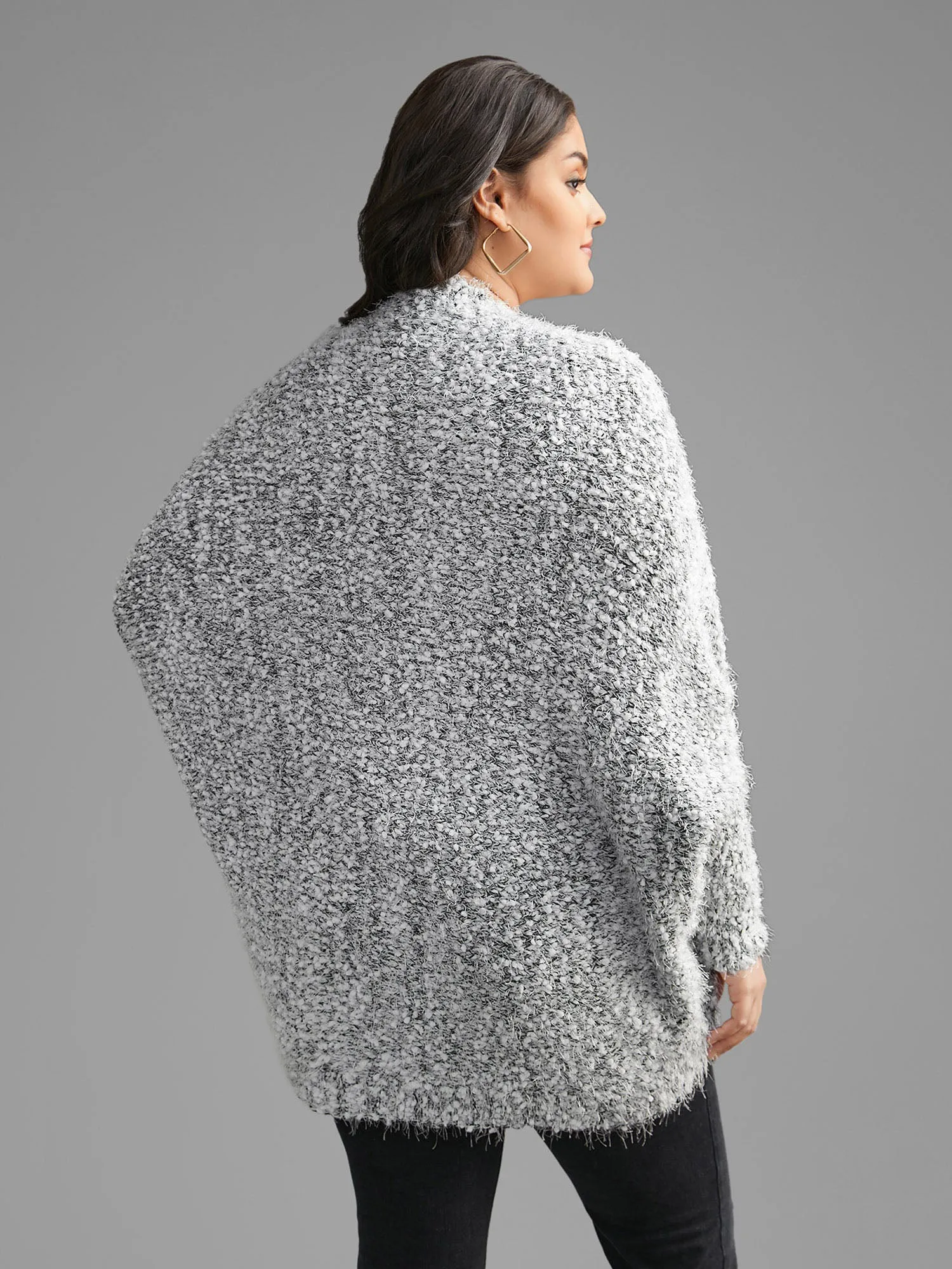 Heather Arc Hem Dolman Sleeve Cardigan sold by Bloomchic product image thumbnail 2