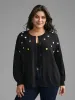Stereo Flower Design Button Through Cardigan sold by Bloomchic