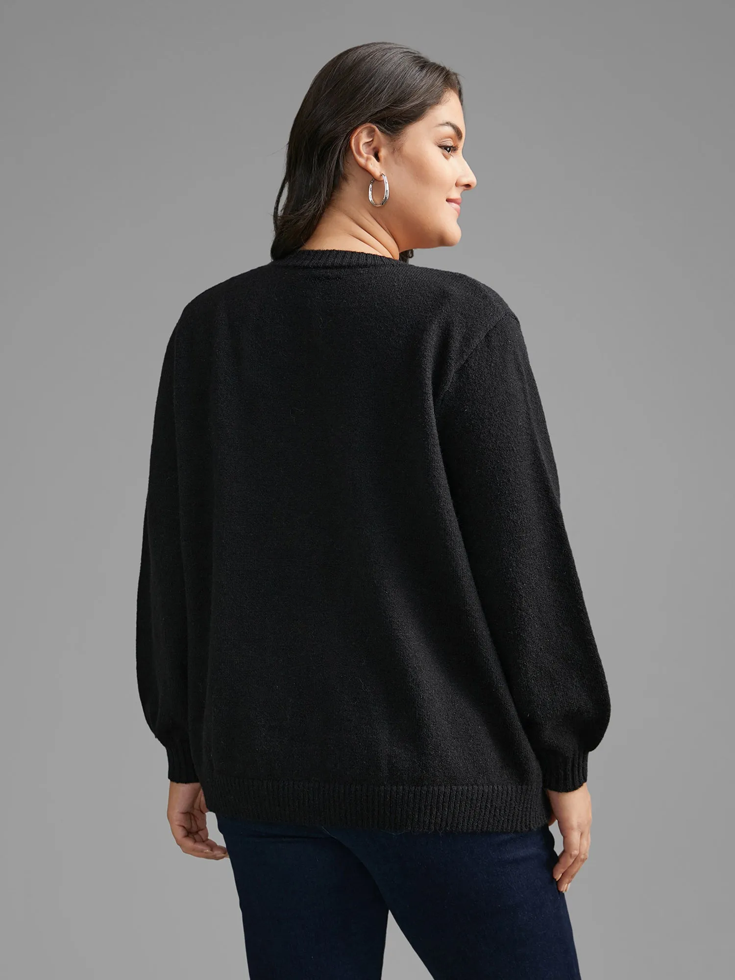 Stereo Flower Design Button Through Cardigan sold by Bloomchic product image thumbnail 2