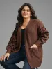 Leopard Print Patchwork Lantern Sleeve Cardigan sold by Bloomchic