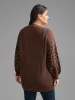 Leopard Print Patchwork Lantern Sleeve Cardigan sold by Bloomchic