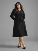 Plain Textured Belted Knit Dress sold by Bloomchic
