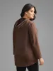 Faux Suede Pocket Hooded Drawstring Jacket sold by Bloomchic