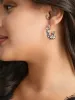 Cubic Zirconia Pearl Beaded Hoop Earrings sold by Bloomchic
