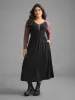 V Neck Heather Patchwork Knit Dress sold by Bloomchic