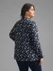 Floral Frill Trim Tie Knot Lantern Sleeve Blouse sold by Bloomchic