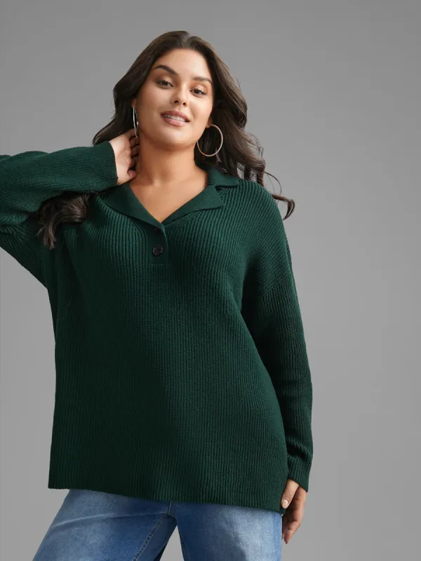 Supersoft Essentials Textured Button Up Pullover sold by Bloomchic