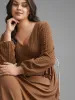 V Neck Textured Patchwork Knit Dress sold by Bloomchic