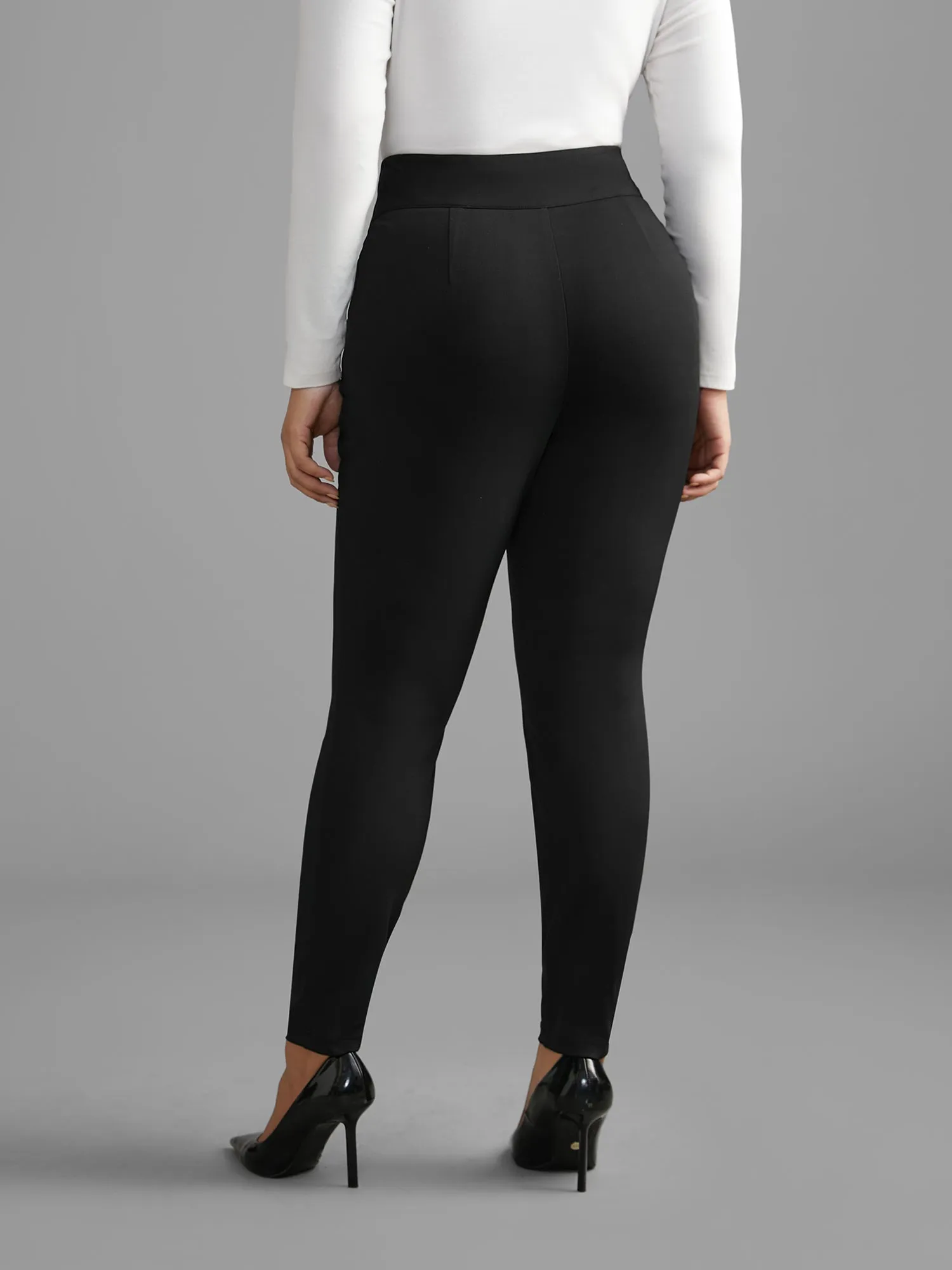 Mid Rise Buckle Detail Skinny Pants sold by Bloomchic product image thumbnail 3