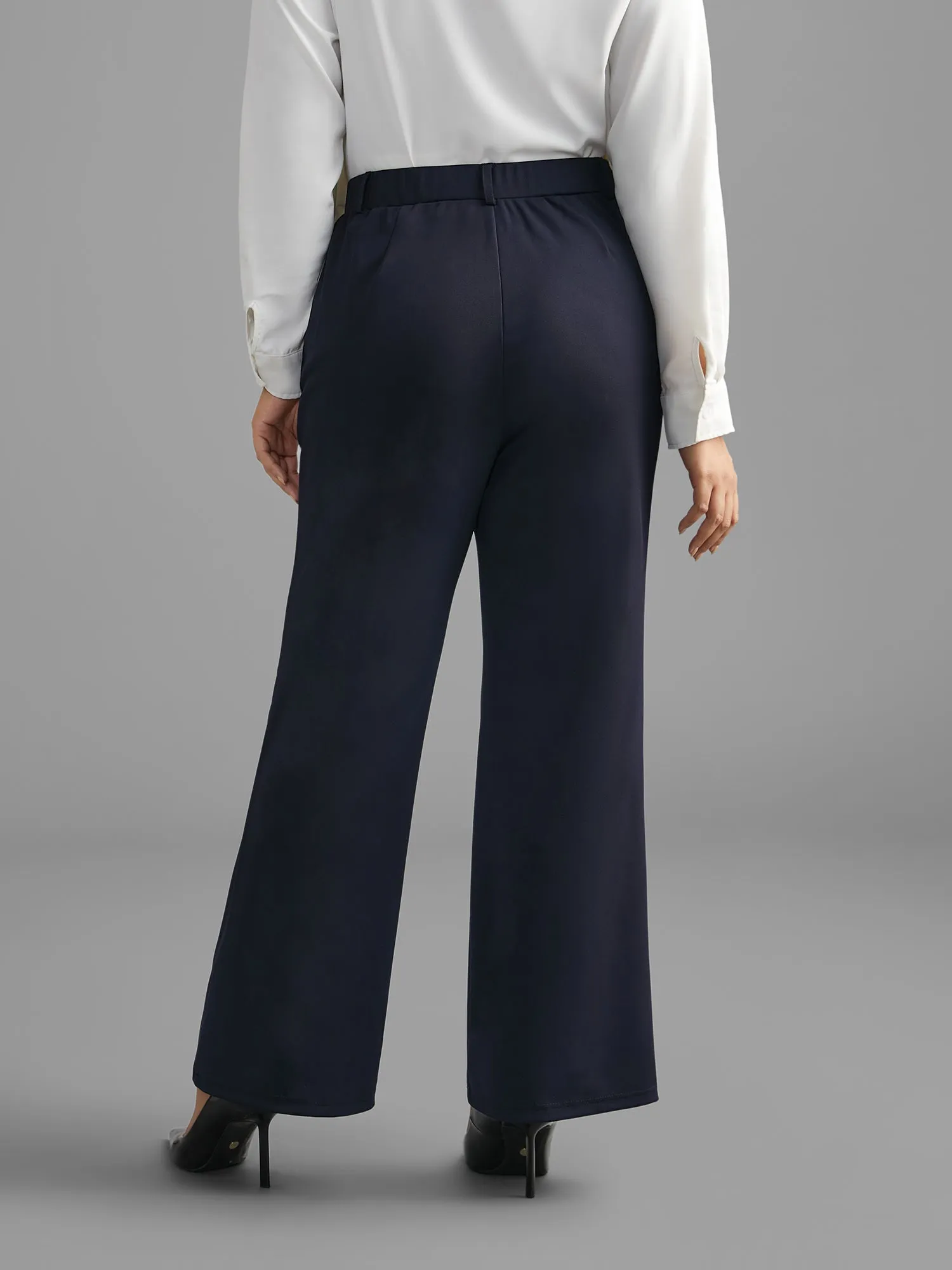Mid Rise Button Detail Bootcut Pants sold by Bloomchic product image thumbnail 3
