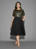 Sequin Patchwork Dolman Sleeve Dress sold by Bloomchic