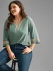 Woven Ribbon Patchwork Contrast T-shirt sold by Bloomchic