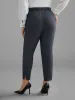 Mid Rise Solid Split Hem Pants sold by Bloomchic