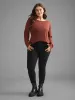Waffle Knit Button Detail Arc Hem T-shirt sold by Bloomchic