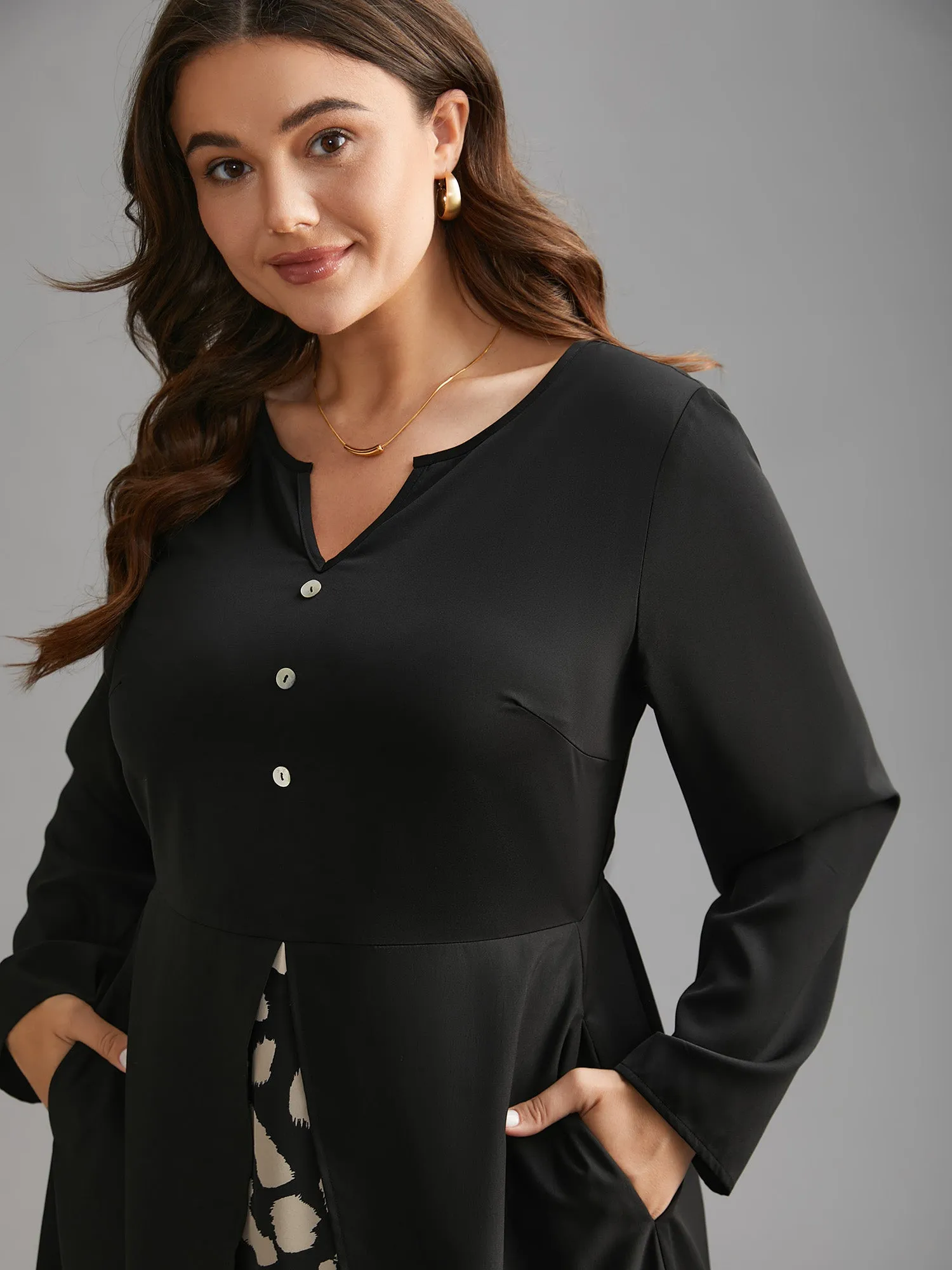 Leopard Print Two-Piece Elastic Waist Dress sold by Bloomchic product image thumbnail 2