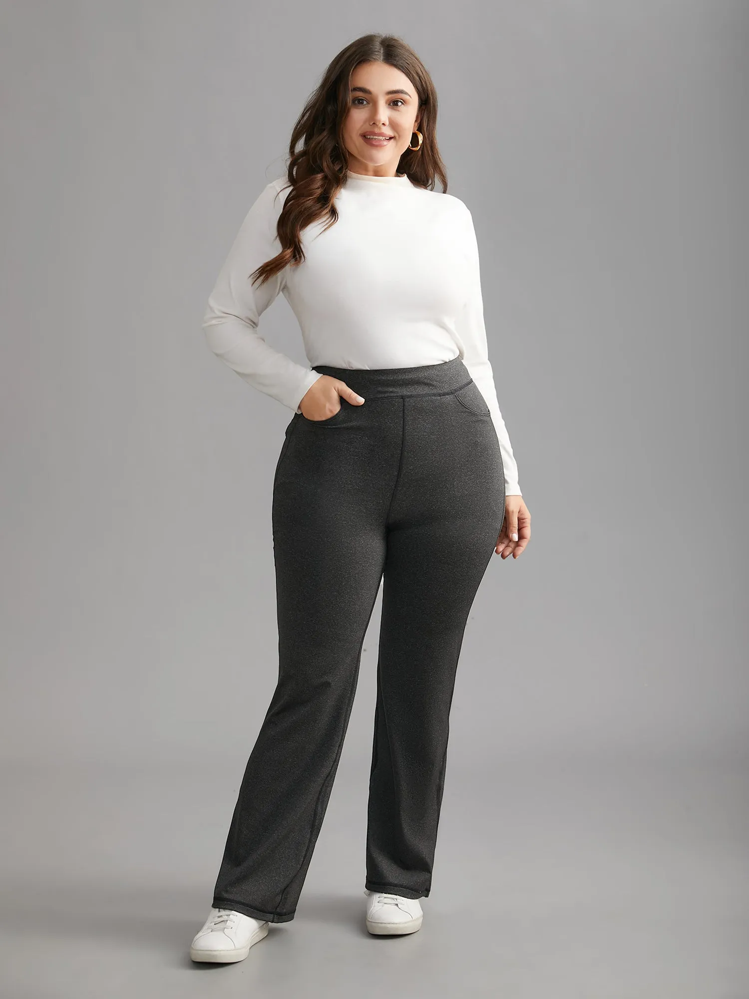 High Stretchy Textured Slim-Fit Leggings sold by Bloomchic product image thumbnail 3