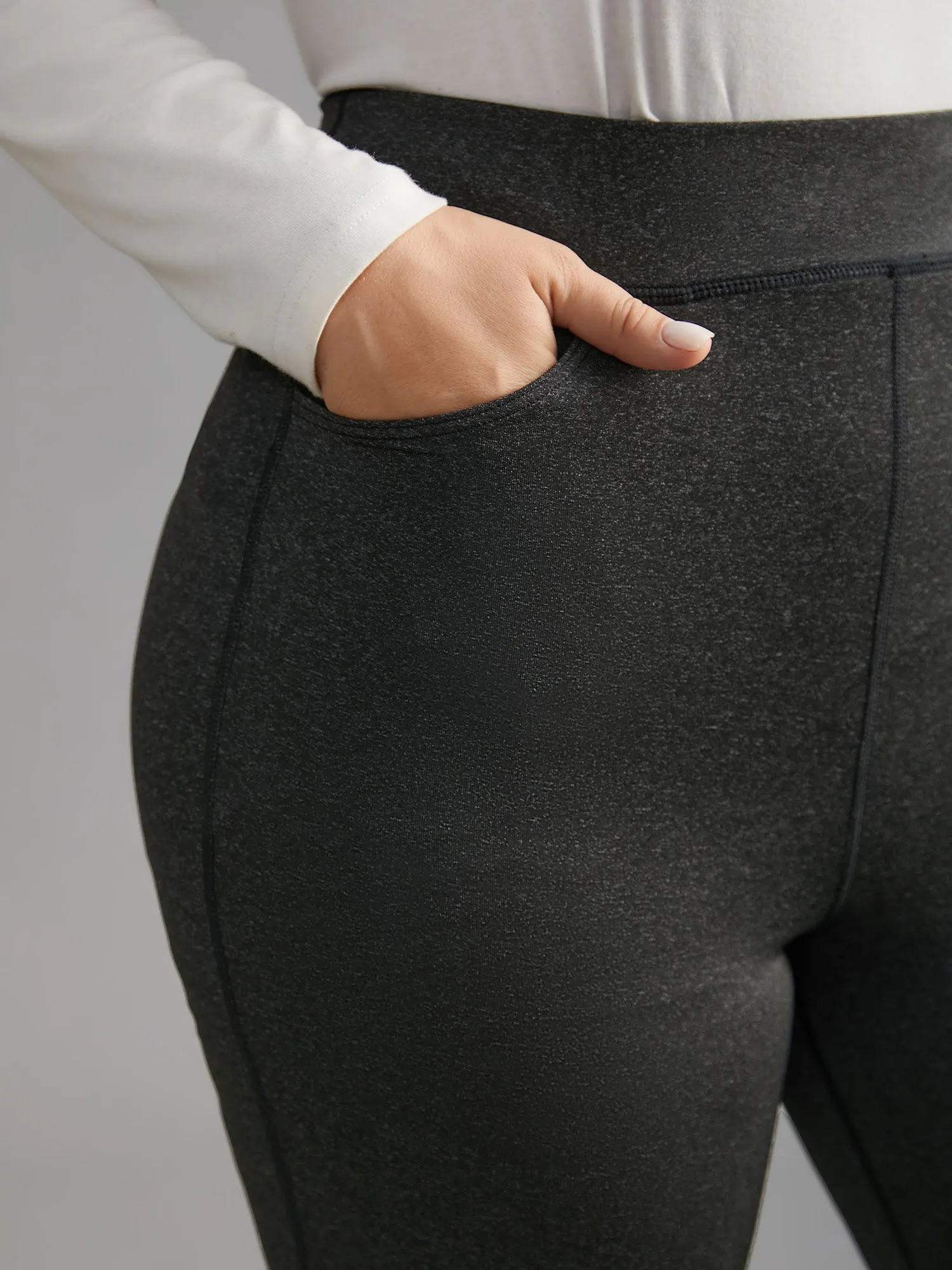 High Stretchy Textured Slim-Fit Leggings sold by Bloomchic product image thumbnail 5