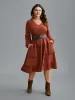 Plain Frill Trim Ruffle Layered Hem Dress sold by Bloomchic