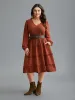 Plain Frill Trim Ruffle Layered Hem Dress sold by Bloomchic