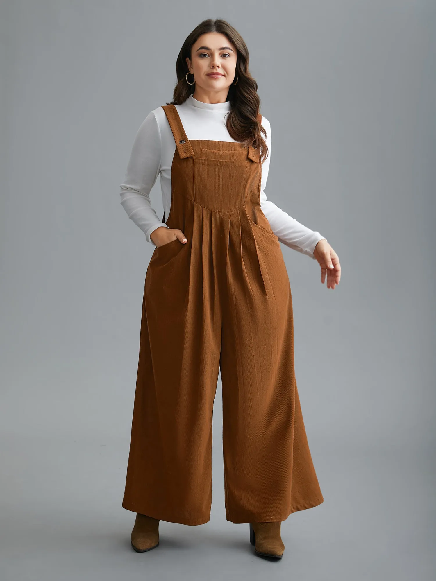 Plain Chest Pocket Pleated Jumpsuit sold by Bloomchic product image thumbnail 4
