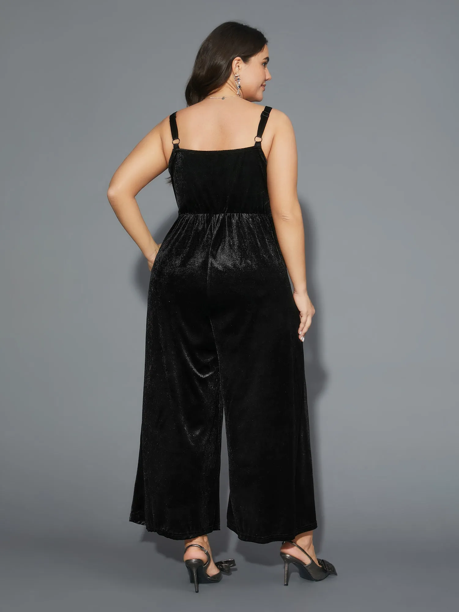 Solid Notched Straight Leg Jumpsuit sold by Bloomchic product image thumbnail 5