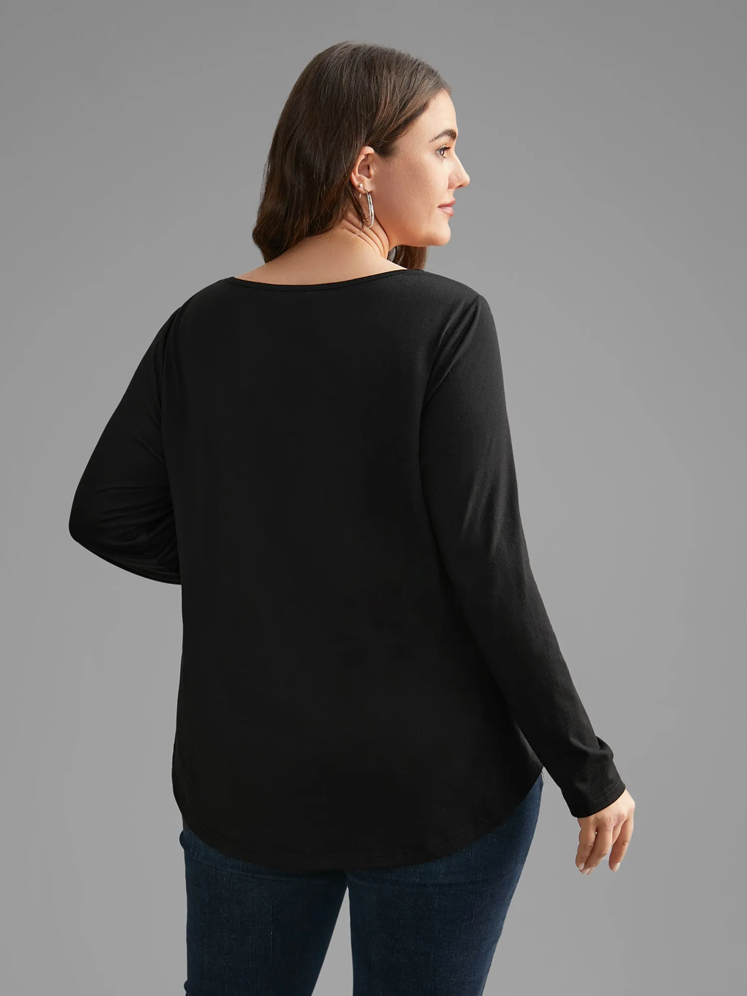 Plain Lace Patchwork Crisscross T-shirt sold by Bloomchic product image thumbnail 5