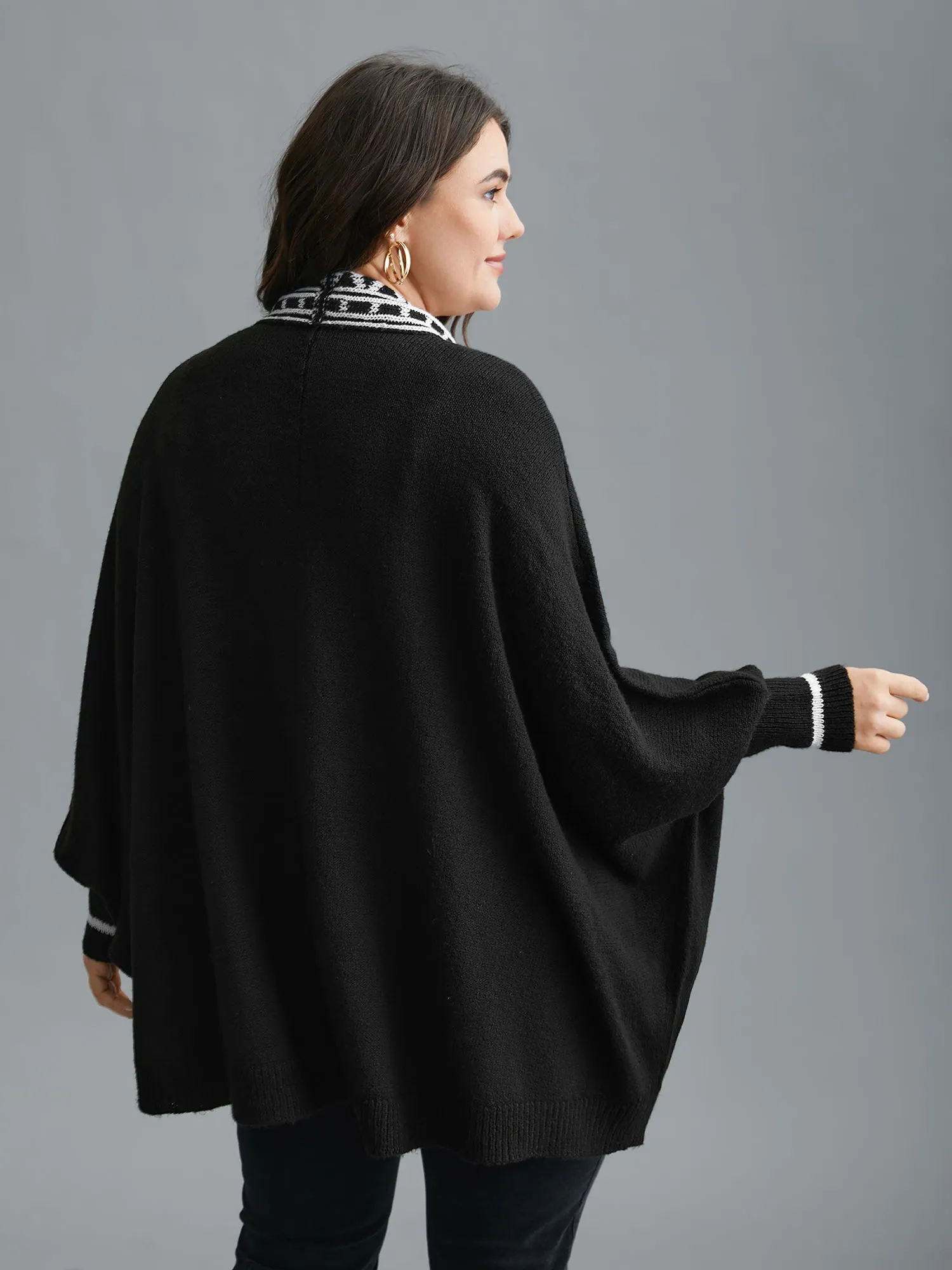 Dolman Sleeves Kimono Collar Cardigan sold by Bloomchic product image thumbnail 2