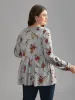 Floral Print Tie Knot T-shirt sold by Bloomchic
