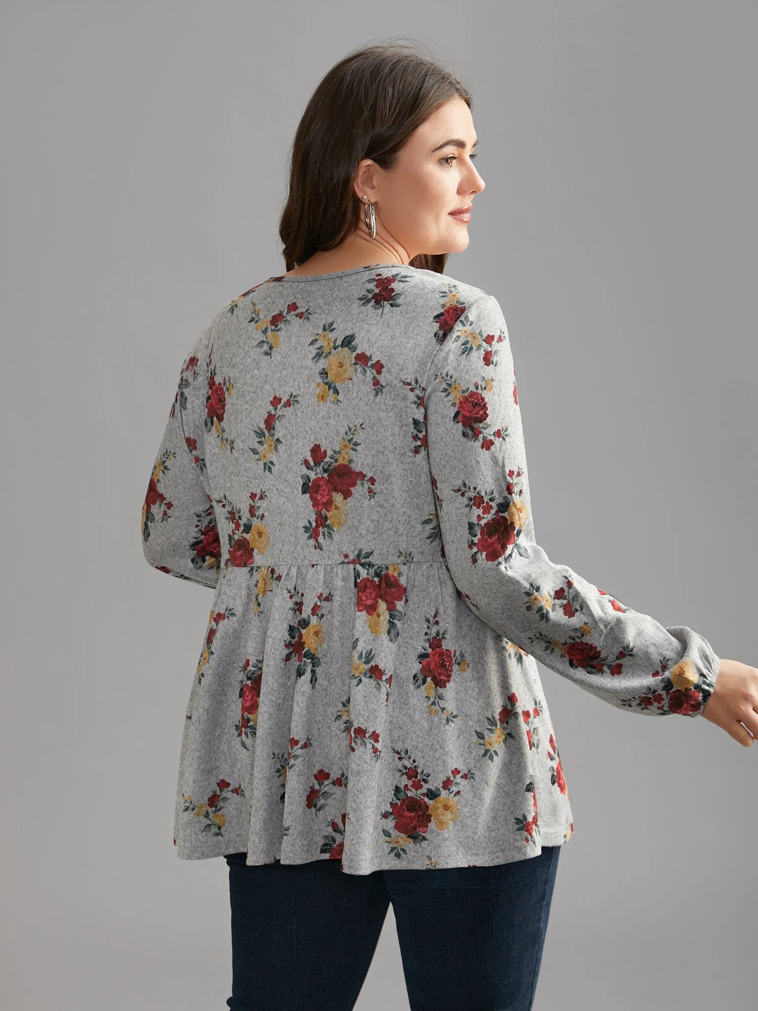 Floral Print Tie Knot T-shirt sold by Bloomchic product image thumbnail 4